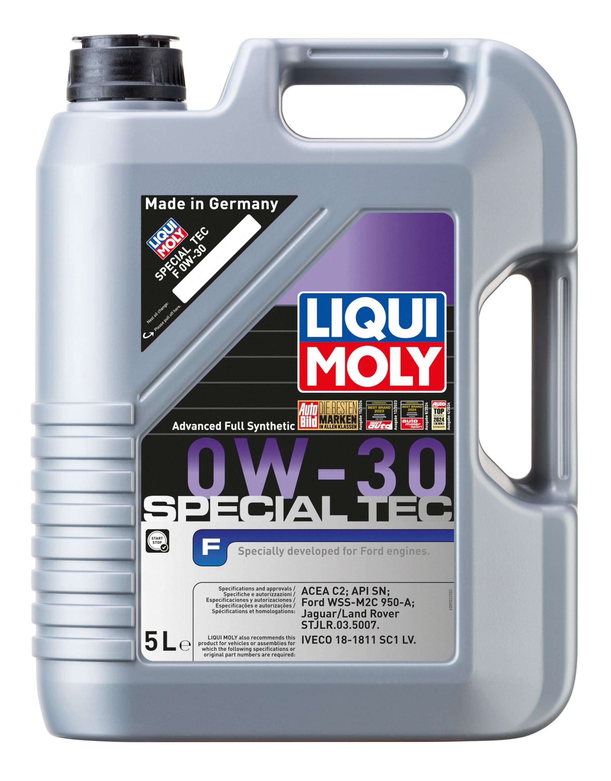 LIQUI MOLY Special Tec F 0W-30 | 5 L | Tecnología de síntesis